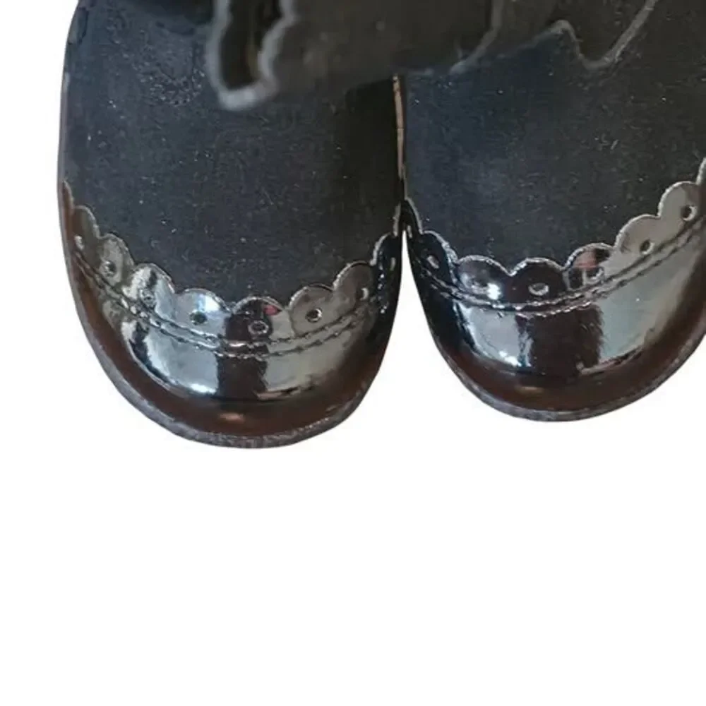 Vintage Gymboree Black Boots Girls Size 5 Faux Leather Toddler